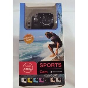 HD 1080p Waterproof Sports Action Camera 2 Inch Screen Includes Accessories